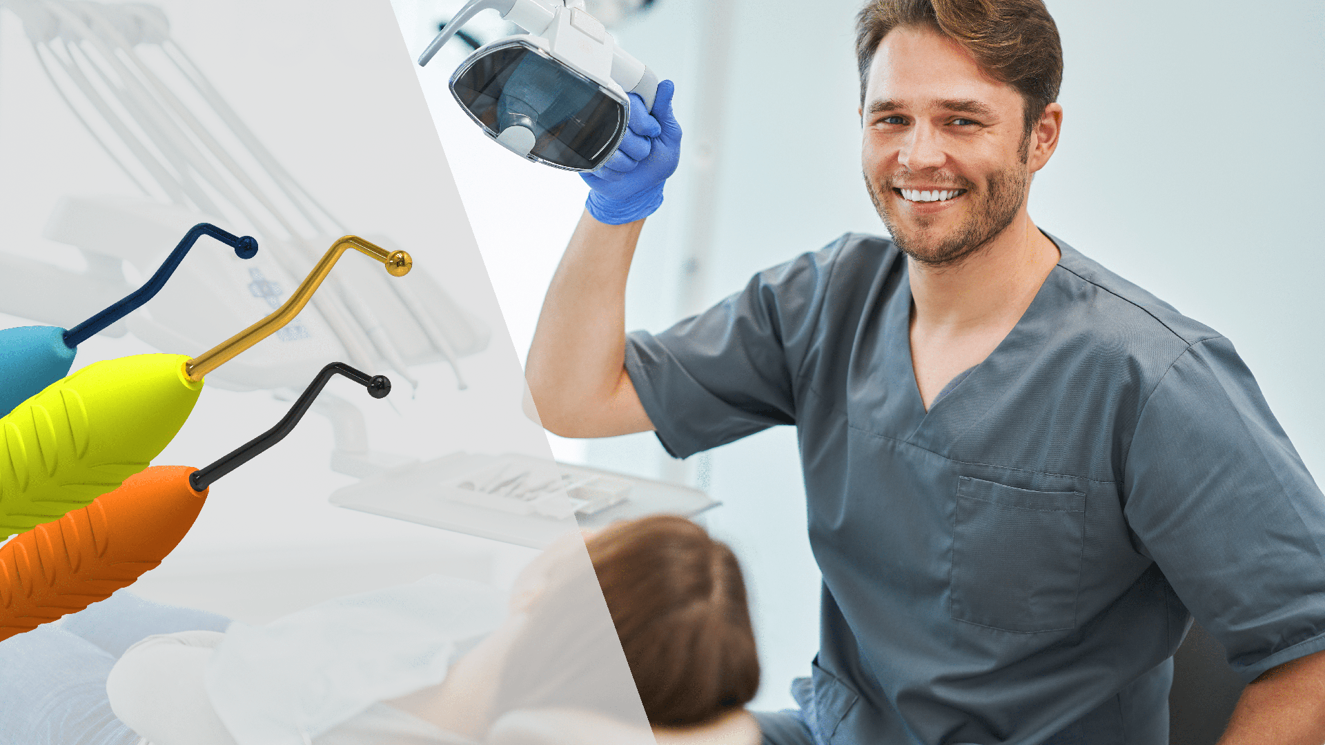 ErgoSlip non-stick composite instruments — Black, Blue and Gold titanium coatings