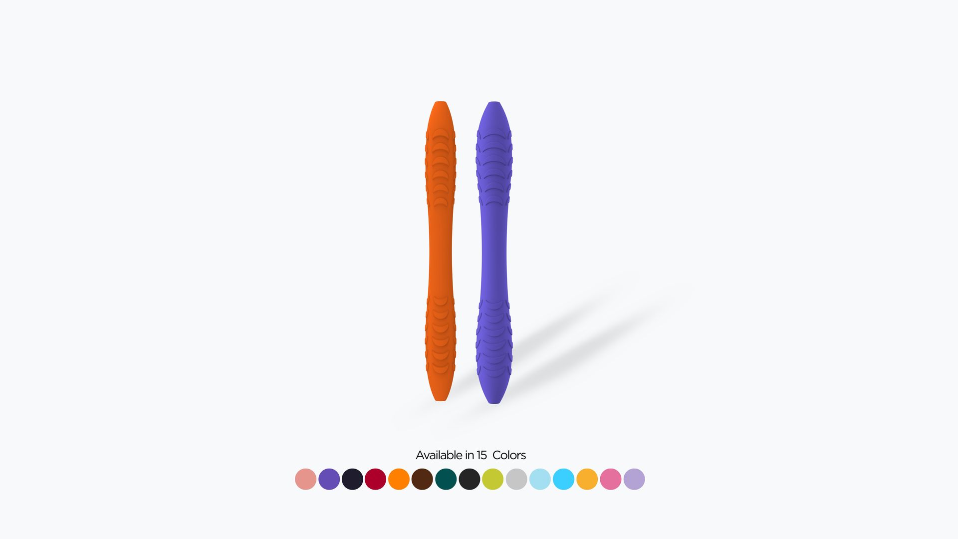 ErgoX colour-coded handles — 15 silicone colours from one design family