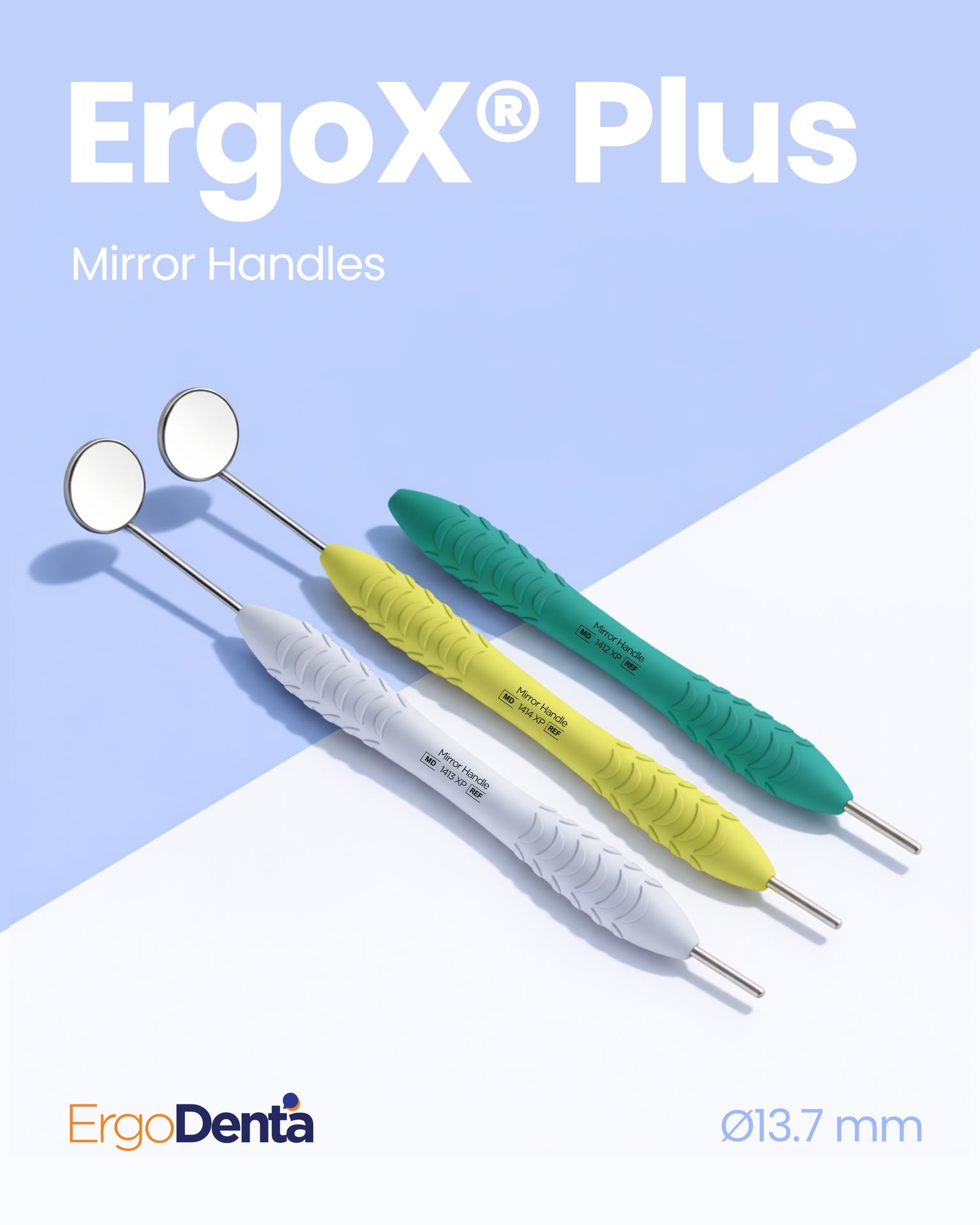 ErgoX® Plus Mirror Handles — Ø13.7 mm — ErgoDenta