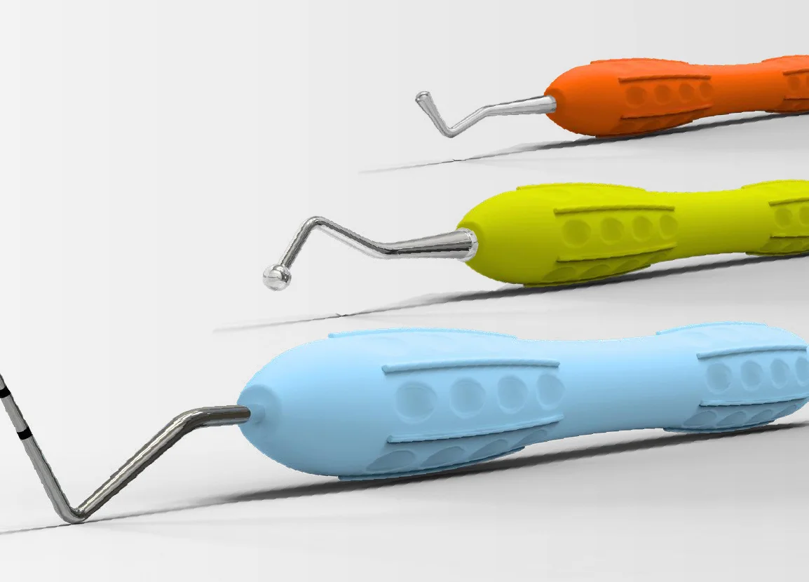 ErgoLite instruments in orange, lime and light blue