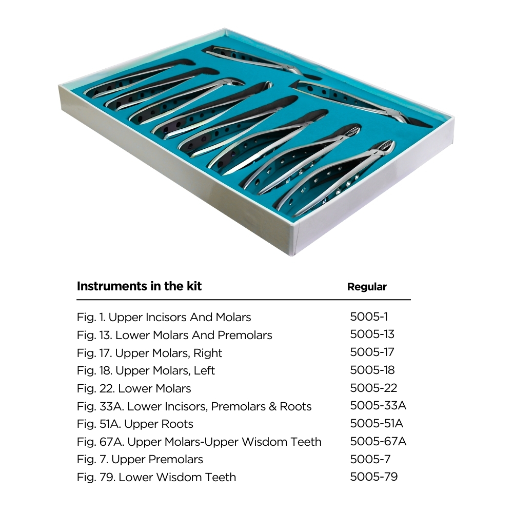 Standard extraction forceps Kit, 10pcs