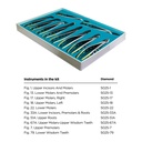 Diamond extraction forceps Kit, 10pcs