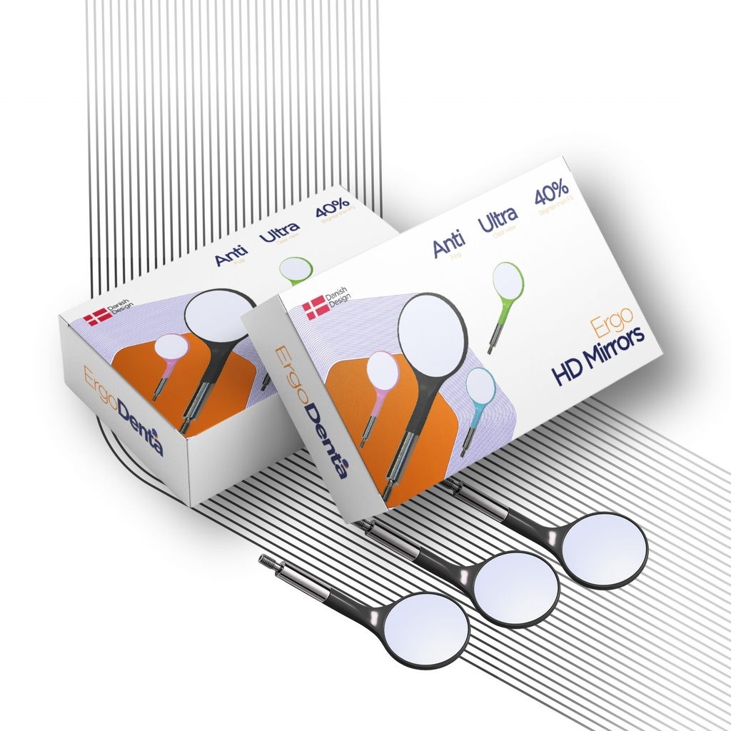 HD Mouth Mirror, No. 4, Black | ErgoDenta