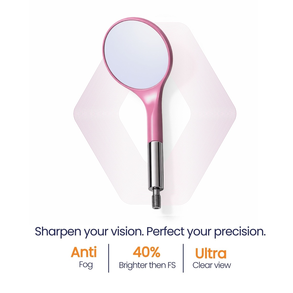HD Mouth Mirror, No. 4, Pink – dental instrument | ErgoDenta