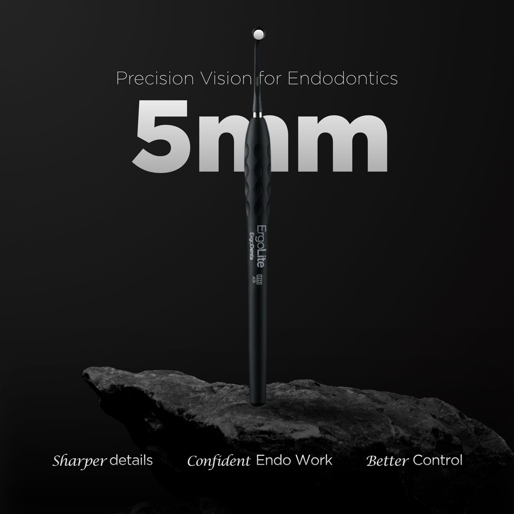 Microscopic HD Mouth Mirror, Regular 1.5mm, Black | ErgoDenta