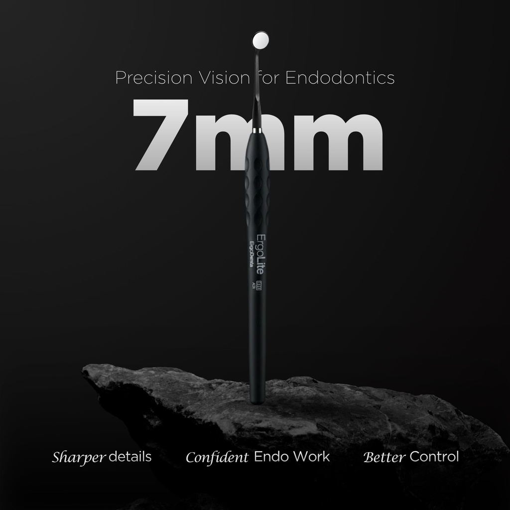 Microscopic HD Mouth Mirror, UltraThin 0.7mm, Black | ErgoDenta