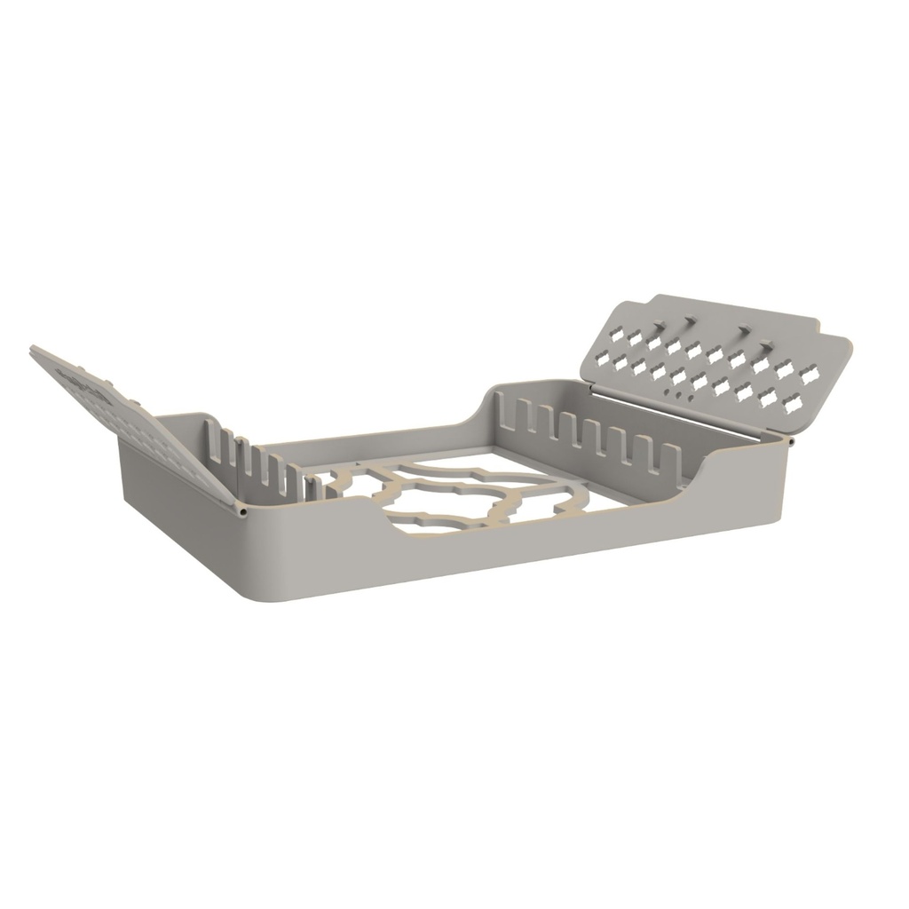 ErgoTray 8, 180x136x26mm, Grey – dental instrument | ErgoDenta