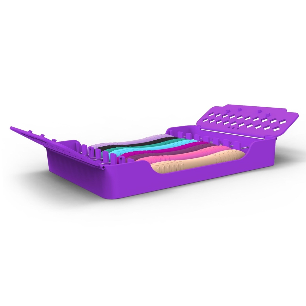 ErgoTray 8, 180x136x26mm, Purple – dental instrument | ErgoDenta