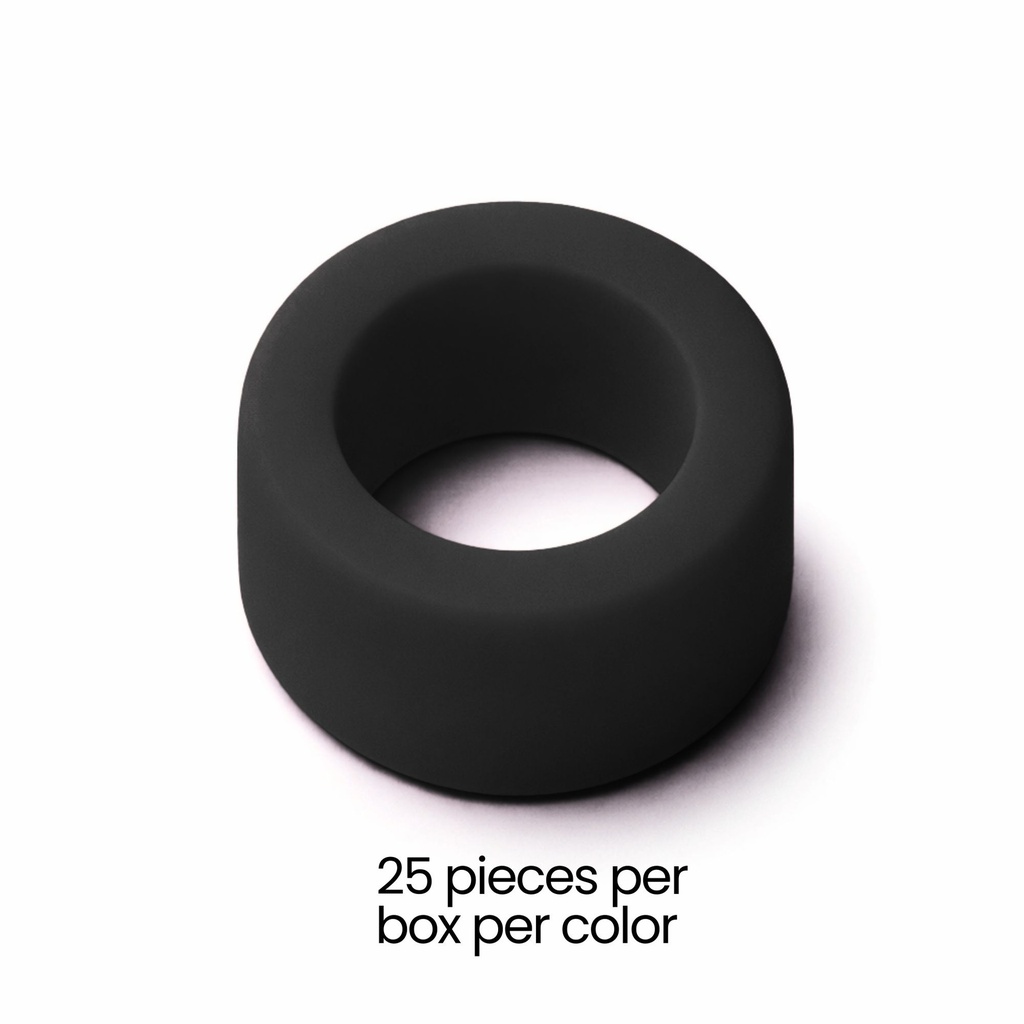 Color Coded Rings, Large, 25 pcs/box — Black | ErgoDenta