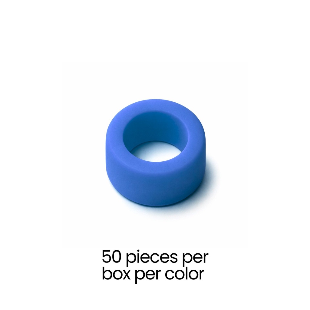 Color Coded Rings, Small, 50 pcs/box — Blue | ErgoDenta