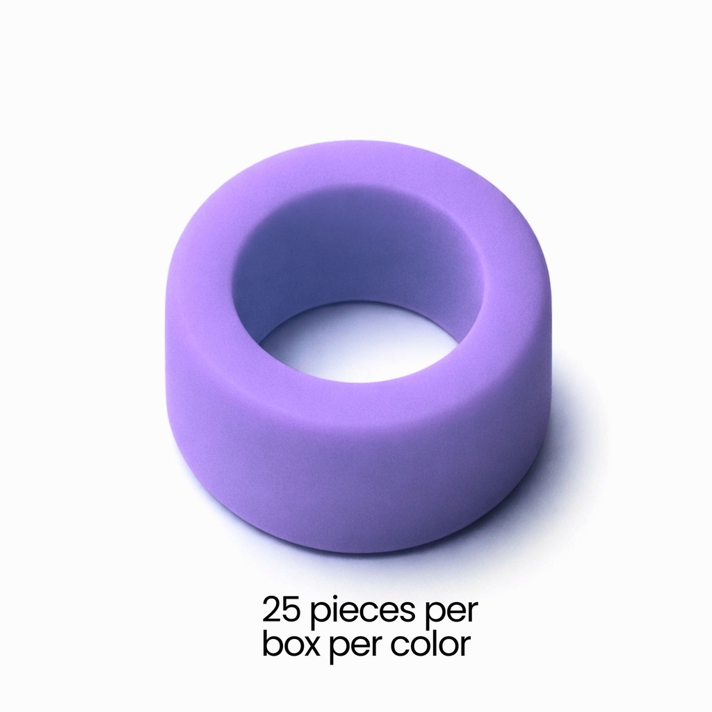 Color Coded Rings, Large, 25 pcs/box — Lavender | ErgoDenta