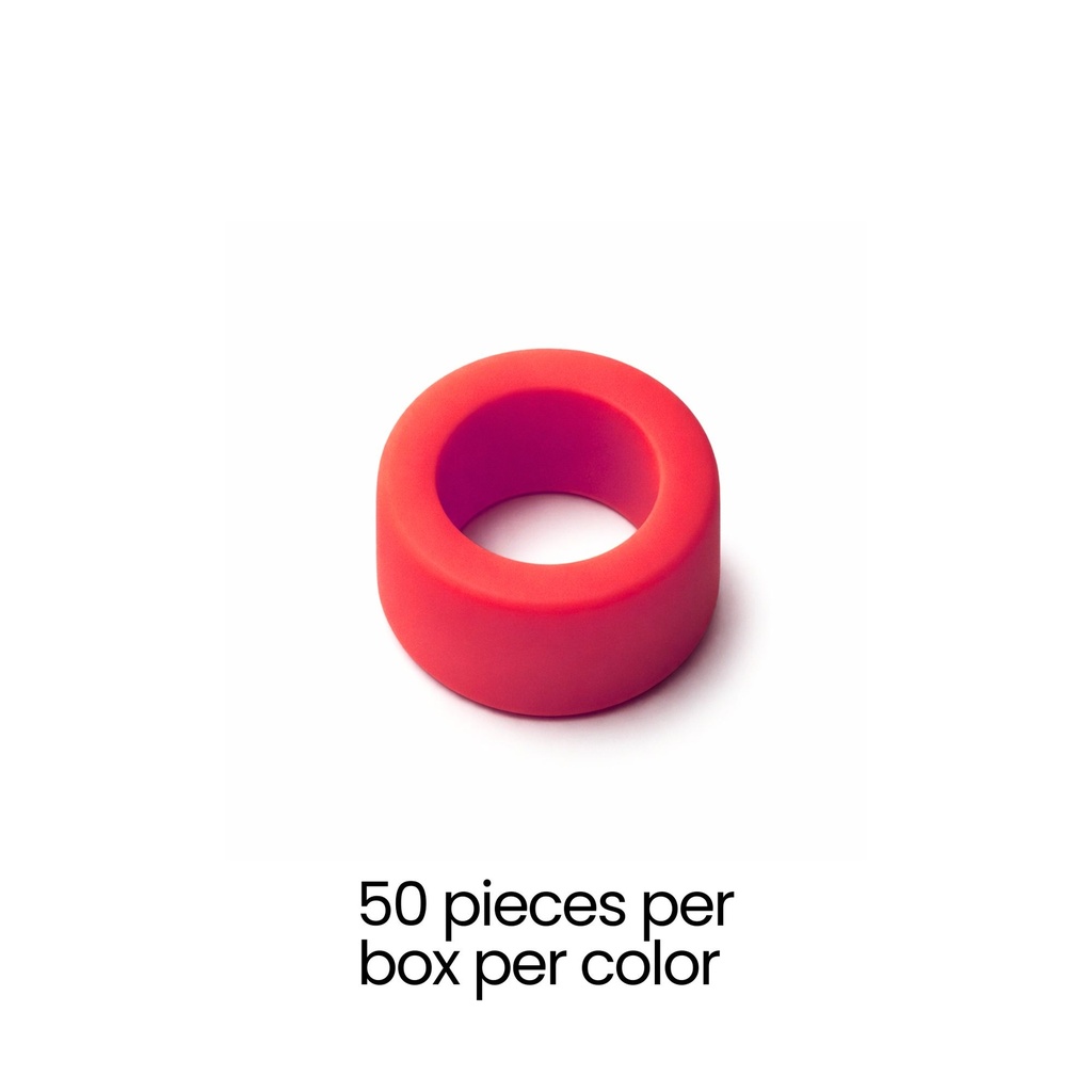 Color Coded Rings, Small, 50 pcs/box — Red | ErgoDenta
