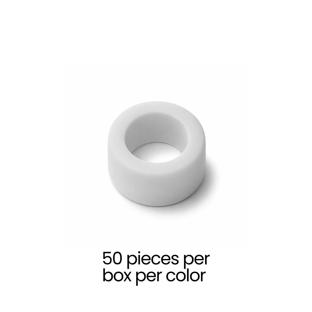 Color Coded Rings, Small, 50 pcs/box — White | ErgoDenta