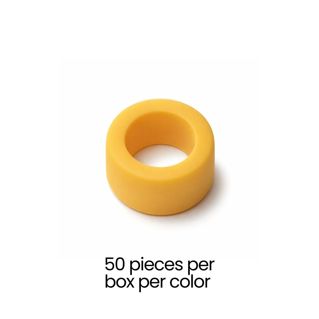 Color Coded Rings, Small, 50 pcs/box — Yellow – dental instrument | ErgoDenta
