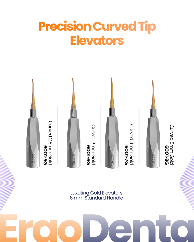 Curved Luxating Elevators – dental surgery | ErgoDenta
