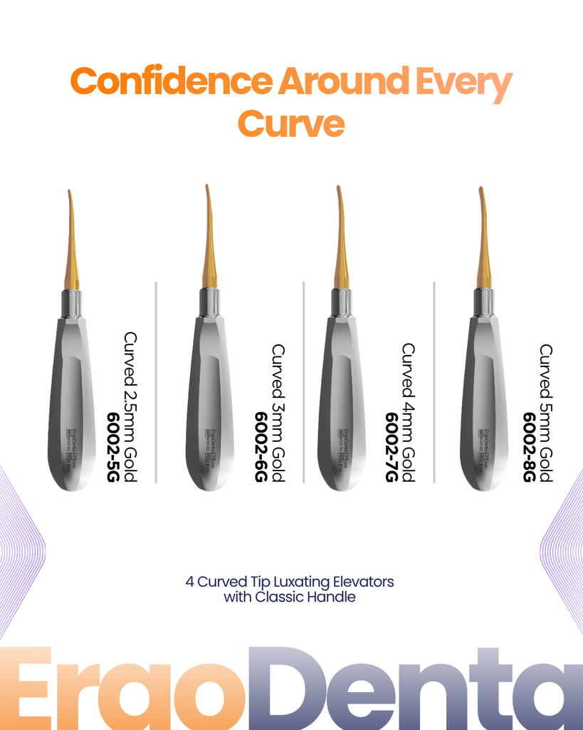 Curved Luxating Elevators – dental surgery | ErgoDenta