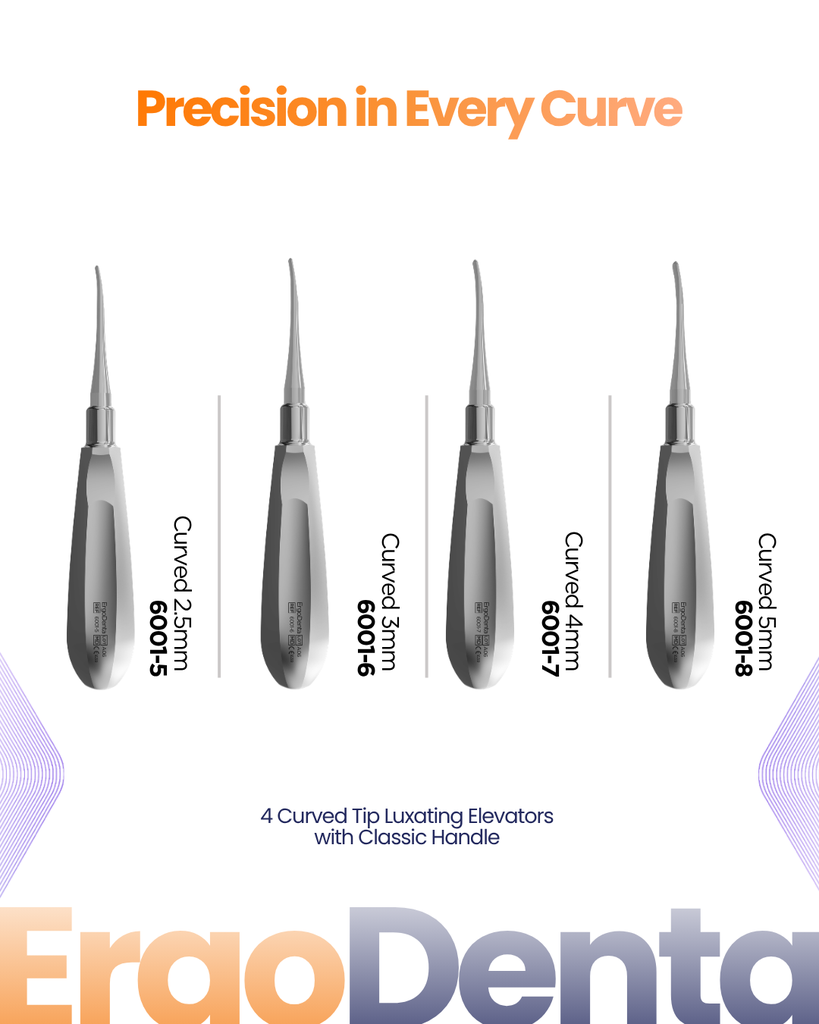 Curved Luxating Elevators – dental surgery | ErgoDenta