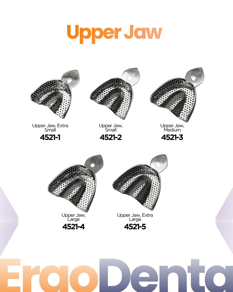 Perforated Impression Tray Set – 5 Upper & 5 Lower