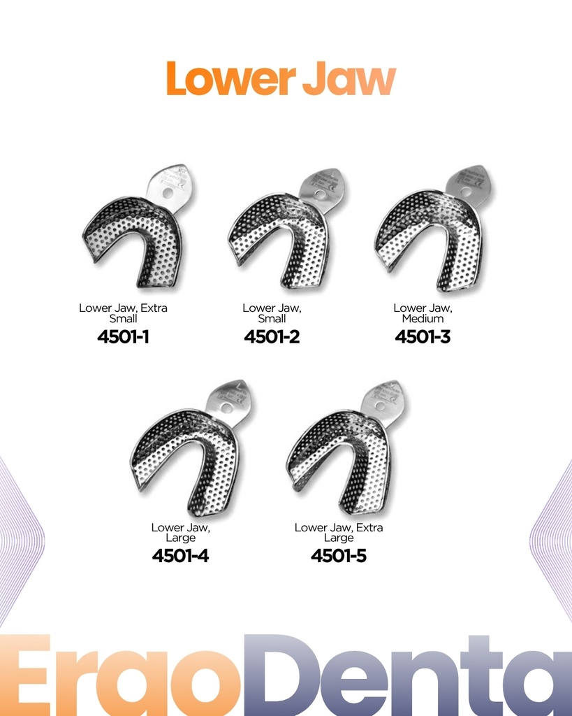 Perforated Impression Tray Set – 5 Upper & 5 Lower