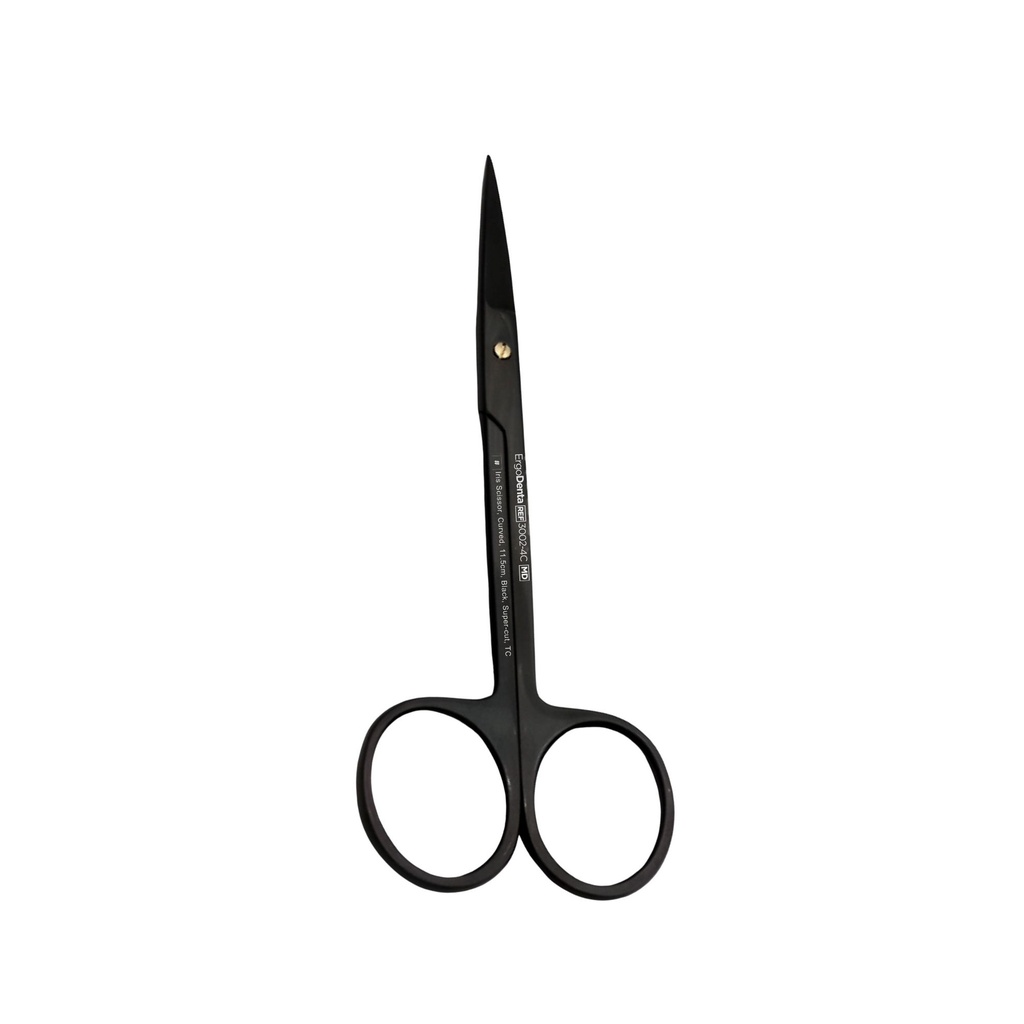Iris Scissor, Curved, 11.5cm, Black, Super-cut, TC | ErgoDenta
