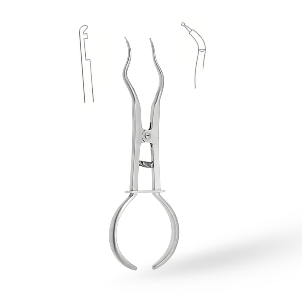 Rubber Dam Clamp Forceps Brewer, 17cm | ErgoDenta