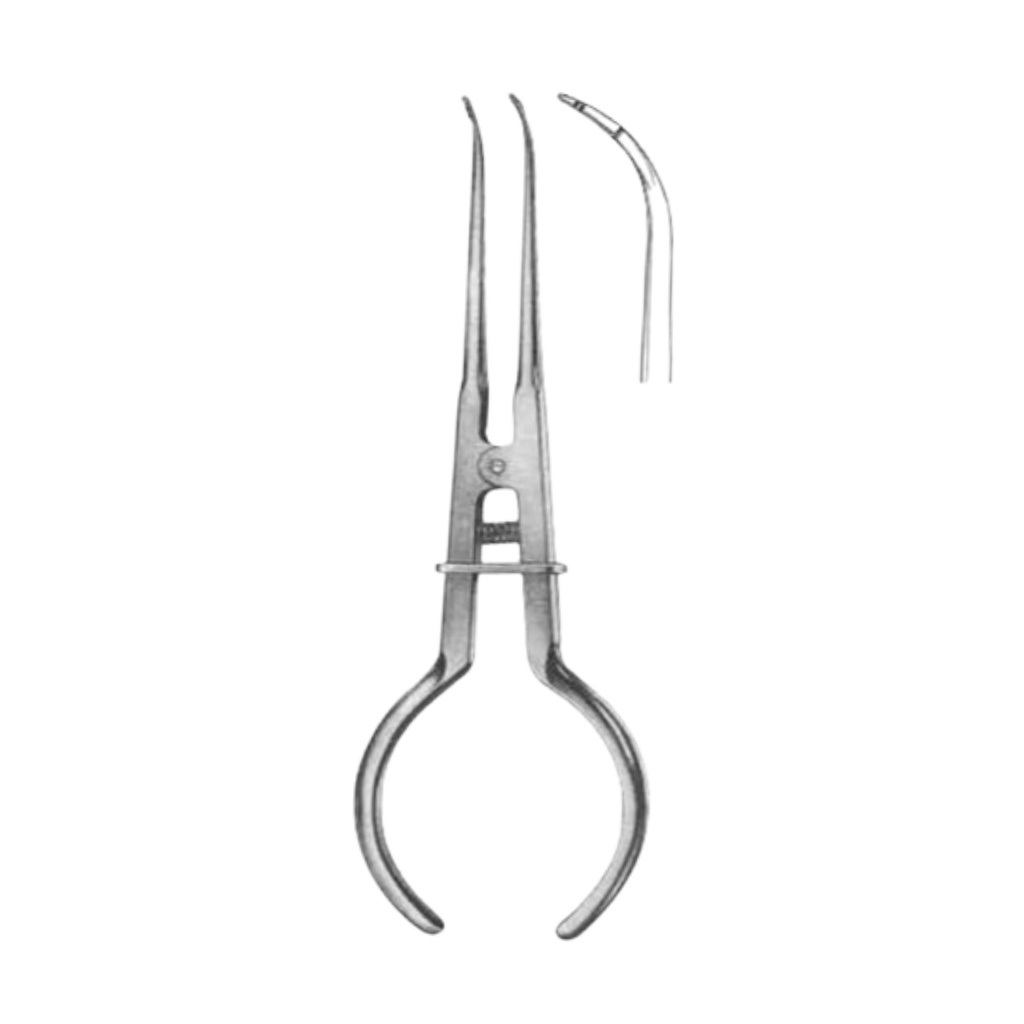 Rubber Dam Clamp Forceps White, 17cm