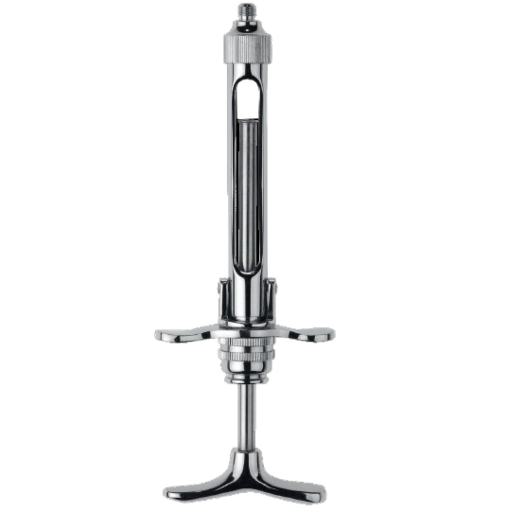Cartridge Syringe, 2.2 ml, Chrome-plated, with Metric Thread