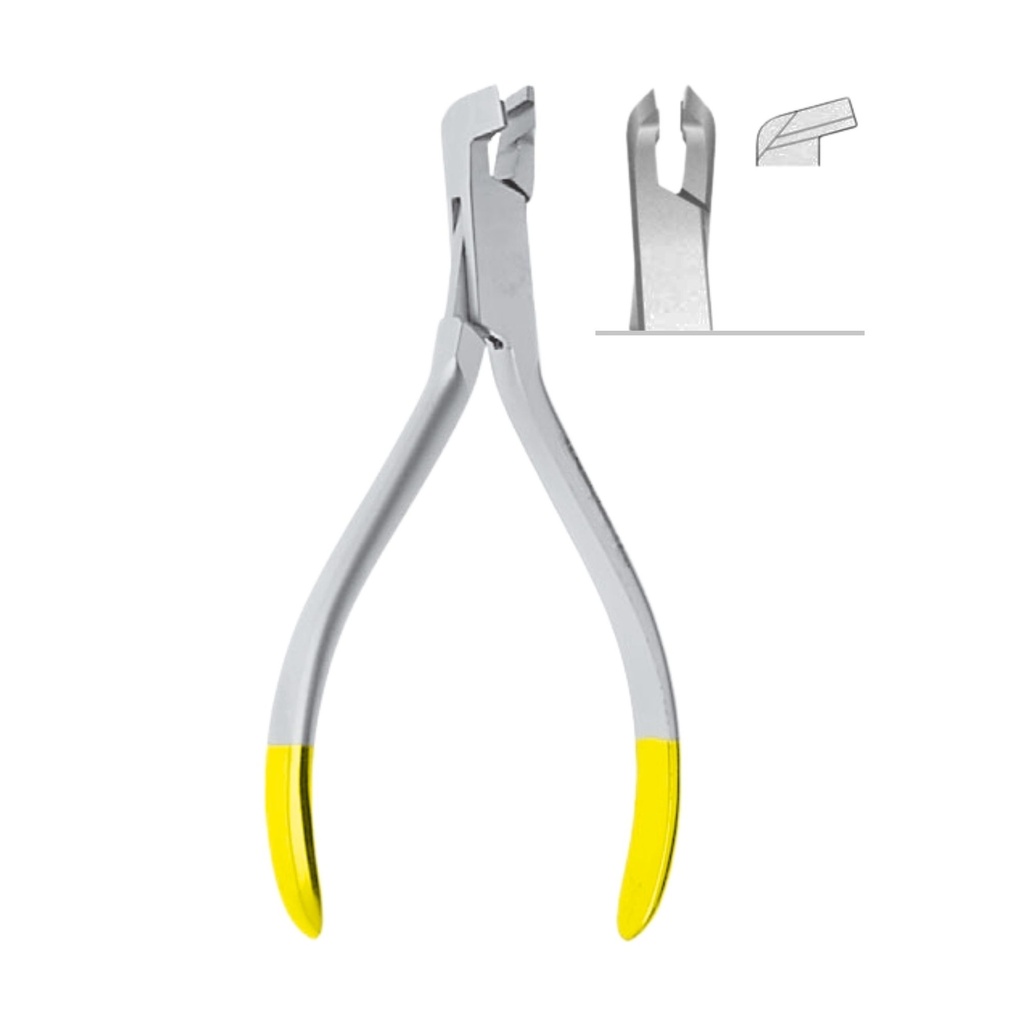 Distal End Cutter with safety hold, ◯ Ø 0,35mm / .014”, ▢ 0.55x0.64mm / .021”x.025, 12.5cm, TC | ErgoDenta
