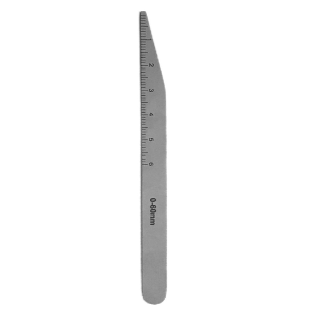 Measuring ruler, 0-60mm
