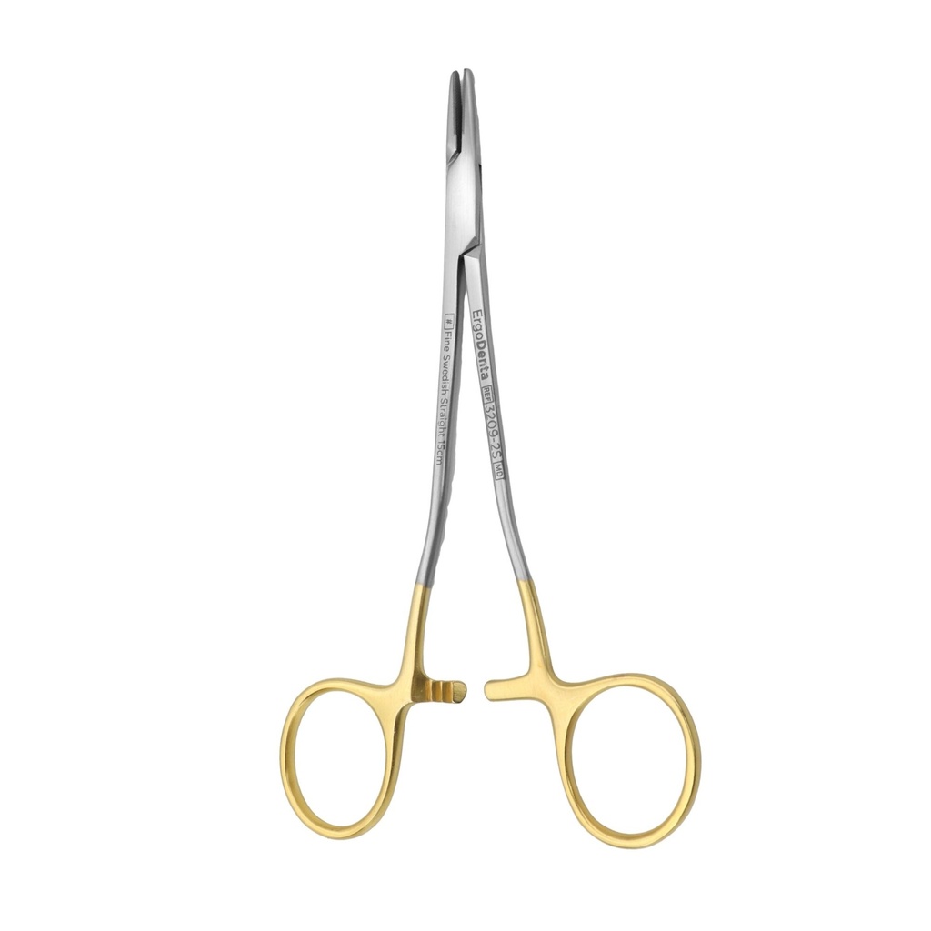 Fine Swedish Needle Holder, Straight, 15cm, TC | ErgoDenta
