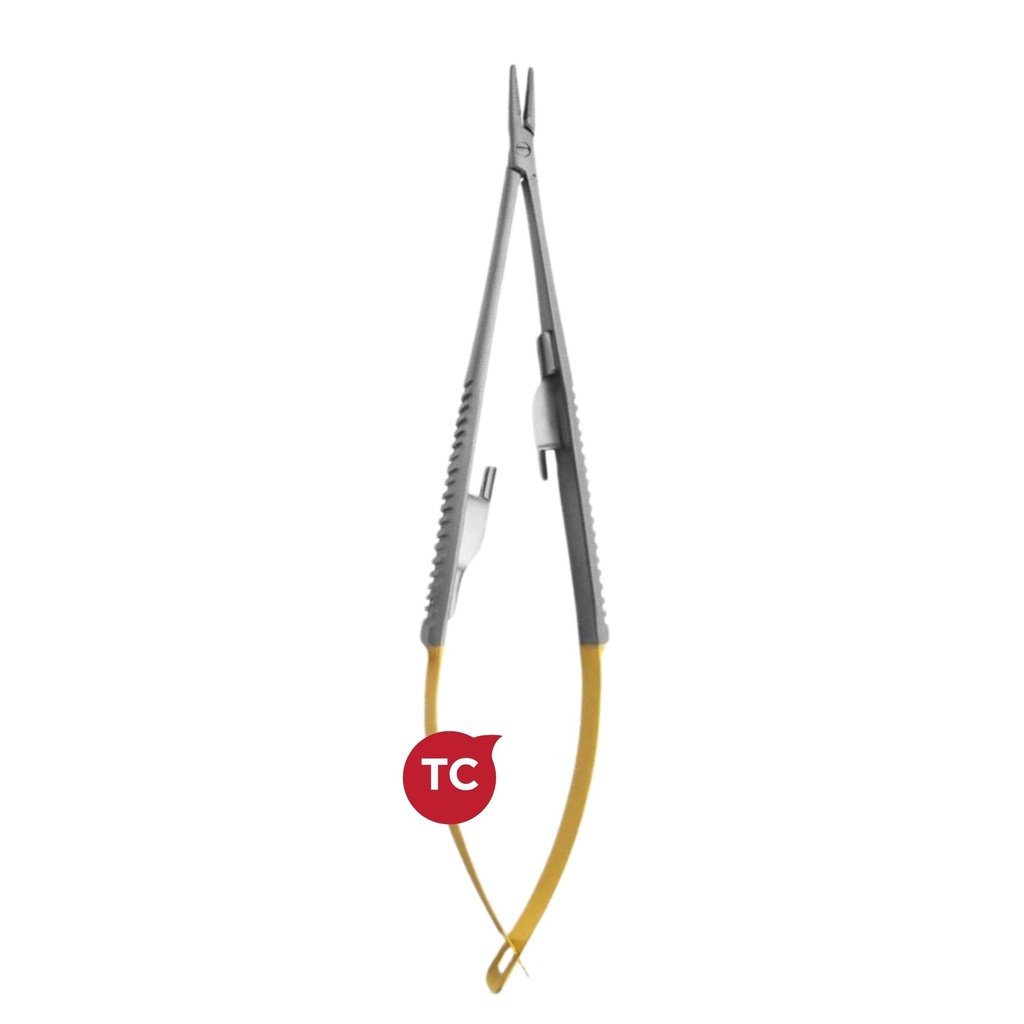Castervejio Micro Needle Holder, Straight, 18cm, TC