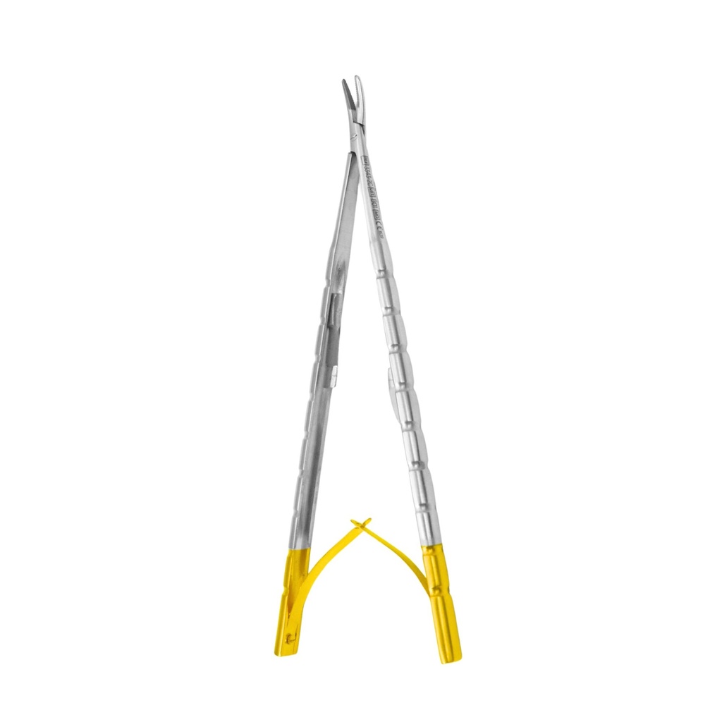 Castroviejo Micro Needle Holder, Barraquer, Curved, 16cm, TC | ErgoDenta