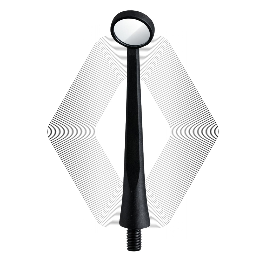 Microscopic HD Mouth Mirror, Regular 1.5mm, Black | ErgoDenta