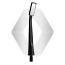 Microscopic HD Mouth Mirror, Regular 1.5mm, Black | ErgoDenta