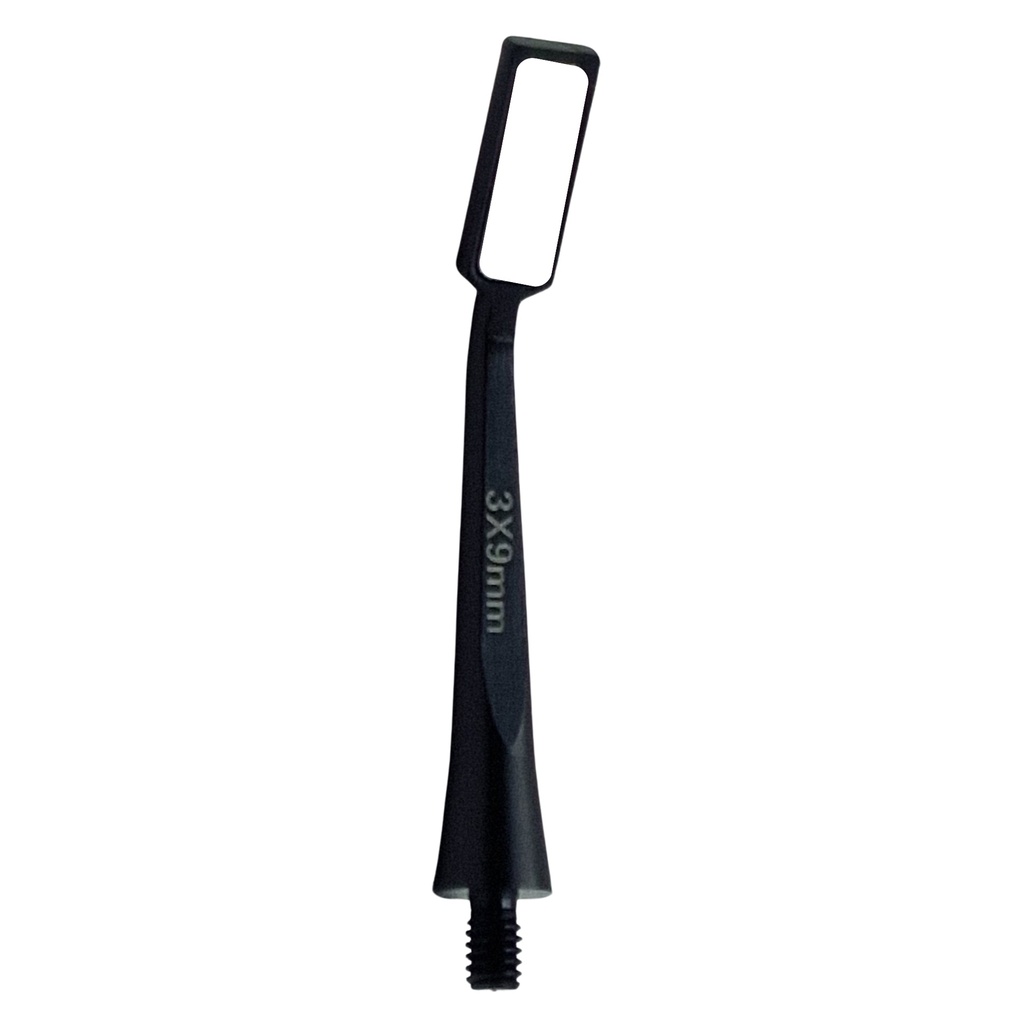 Microscopic HD Mouth Mirror, 3x9mm,  Black, Regular 1.5mm