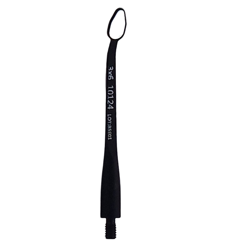 Microscopic HD Mouth Mirror, 3x6mm, Oval - Black, UltraThin 0.7mm