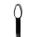 Microscopic HD Mouth Mirror, 3x6mm, Oval - Black, UltraThin 0.7mm