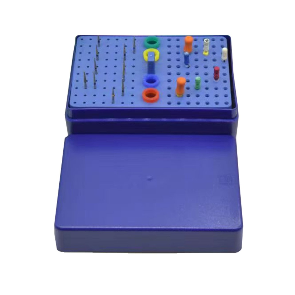 Bur Disinfection box resistant to high temperature and Pressure, Blue | ErgoDenta