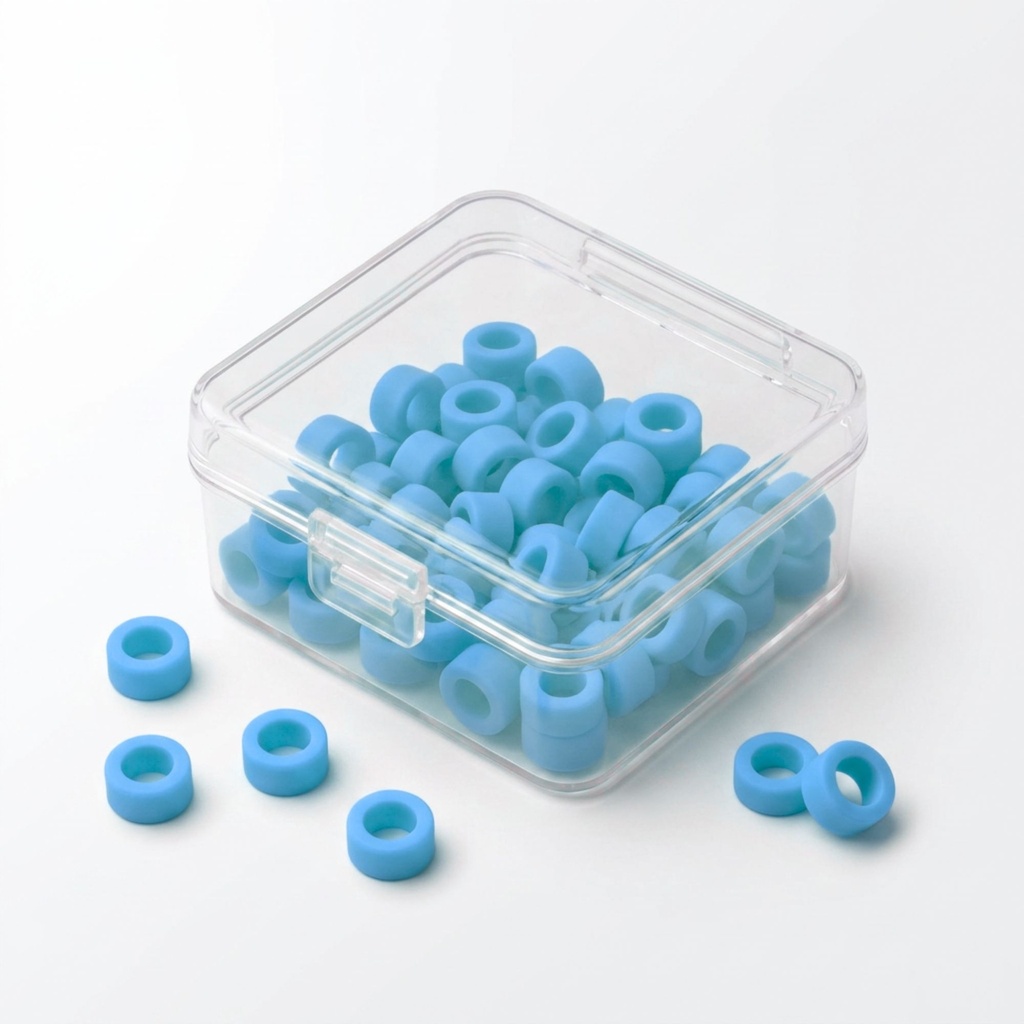 Color Coded Rings, Large, 25 pcs/box — Light Blue | ErgoDenta
