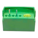Endodontic block with memory holder, 5 holes,  Green