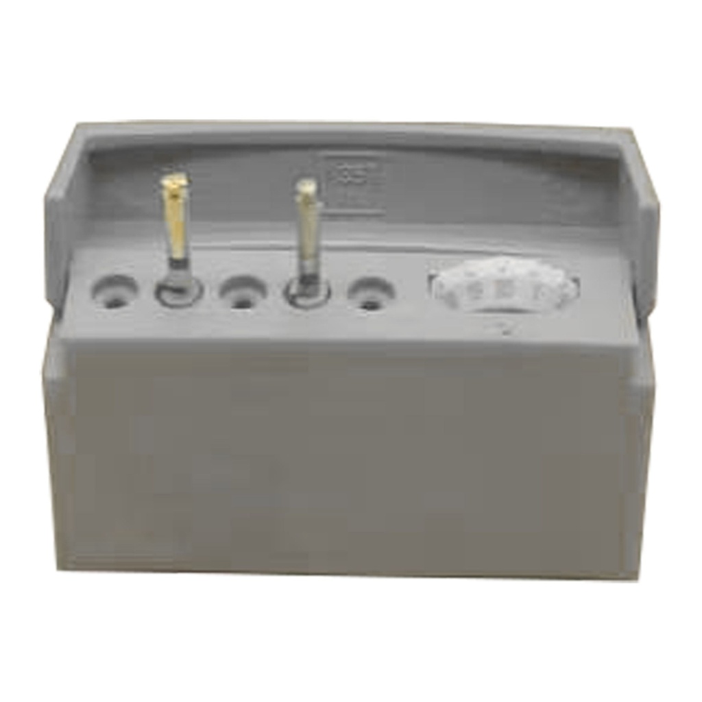 Endodontic block with memory holder, 5 holes,  Grey