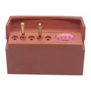 Endodontic block with memory holder, 5 holes,  Orange