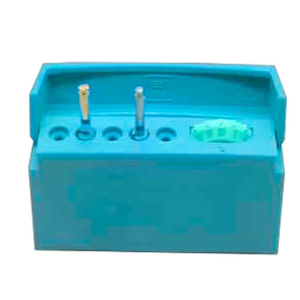 Endodontic block with memory holder, 5 holes, Sky Blue | ErgoDenta