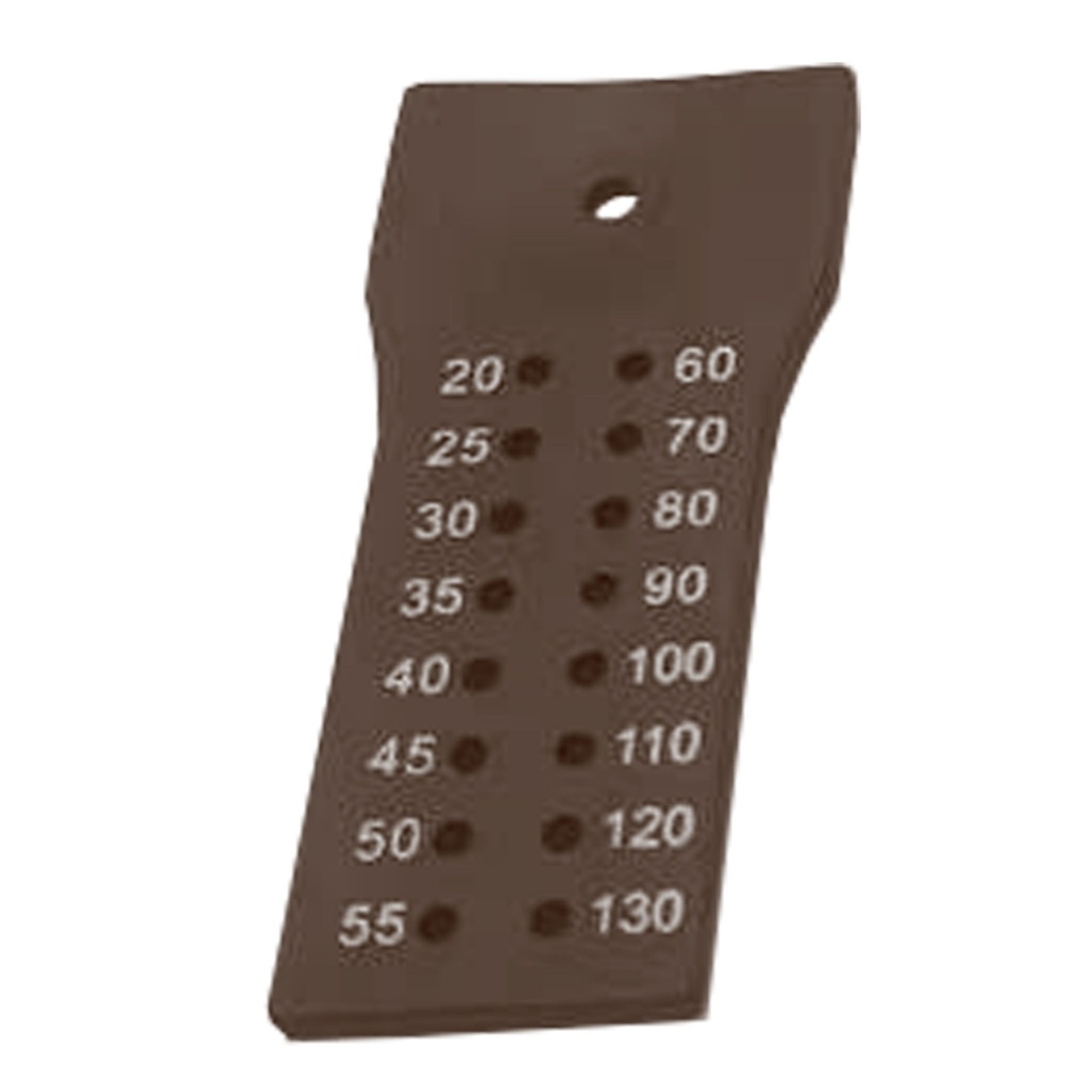 Gutta Percha Points Measuring Ruler, Brown | ErgoDenta