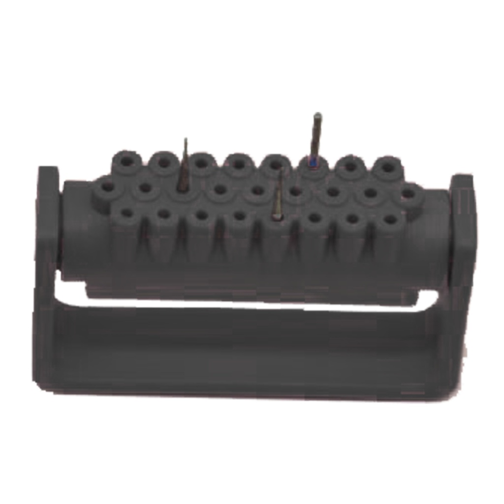 Opening Disinfection Frame Resistant to high temperature and pressure, 25 Holes, Black | ErgoDenta