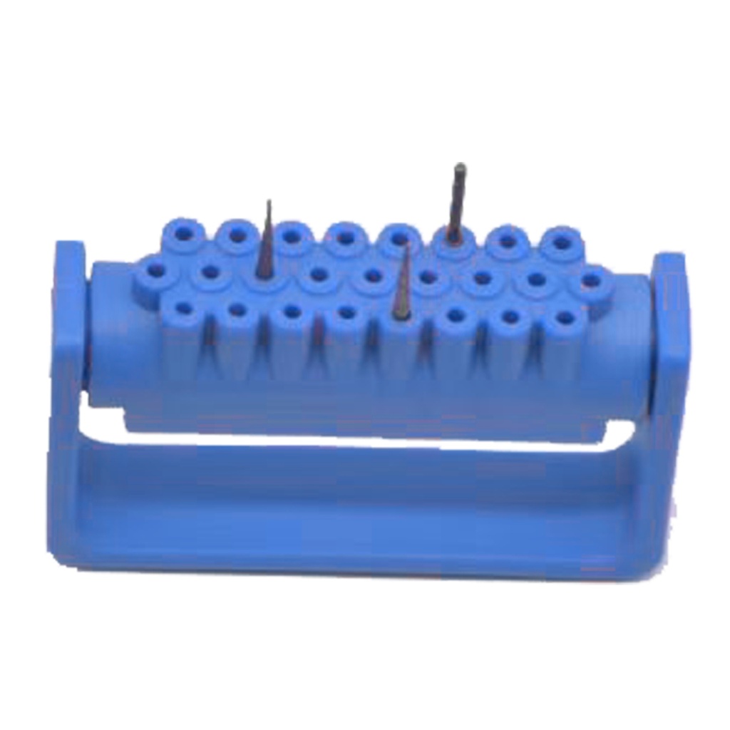 Opening Disinfection Frame Resistant to high temperature and pressure, 25 Holes, Blue | ErgoDenta