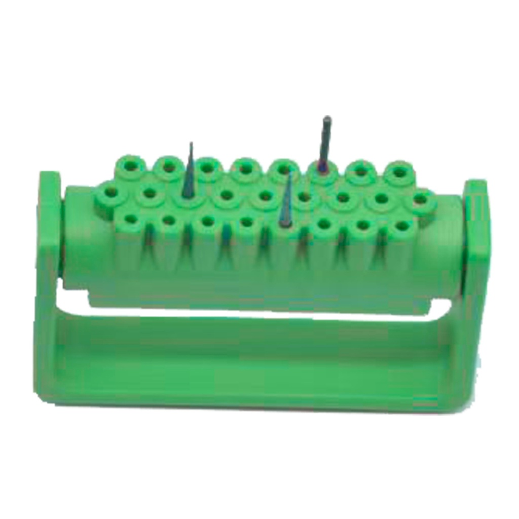 Opening Disinfection Frame Resistant to high temperature and pressure, 25 Holes, Green | ErgoDenta