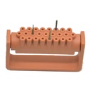 Opening Disinfection Frame Resistant to high temperature and pressure, 25 Holes, Orange | ErgoDenta