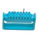 Opening Disinfection Frame Resistant to high temperature and pressure, 25 Holes, Sky Blue | ErgoDenta