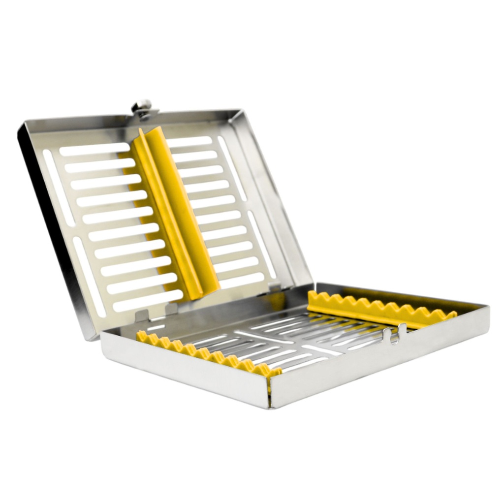 Removable lid, Sterilization cassette for 10, 185x145x35mm, Yellow Silicone | ErgoDenta